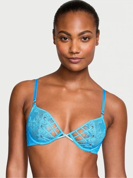 Бюстгальтер із кісточками мереживний Victoria's Secret 684592622 38C Блакитний (1160621320)