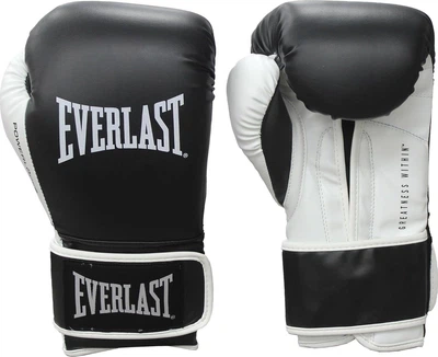 Боксерські рукавиці Everlast POWERLOCK OG TRAINING GLOVES Чорний, Білий 12 унцій (P00004005-BK-WH 12)