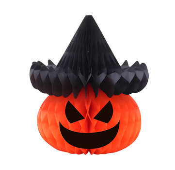 Паперова Підвісна Фігура 3D Гарбуз У капелюсі Halloween