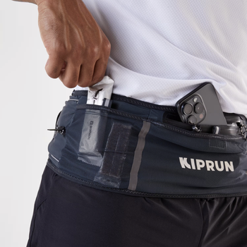Спортивна Сумка Ремінь для Смартфону Kiprun Belt 900 Розмір M/L (Талія 86-98 см) для Біга, Фітнесу, Сіра