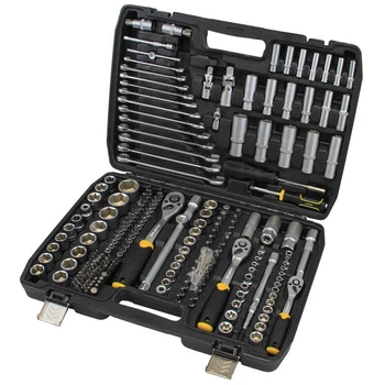 Набор насадок торцевых и бит 1/4", 3/8", 1/2" 216шт CrV 460х350х90 мм