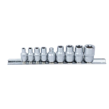 Набор насадок Torx 9 шт 1/4" 3/8" хромованадиевая сталь CrV SIGMA 6086541