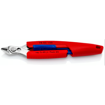 Кусачки Electronic Slim Knips, Ø1,6мм, 150мм KNIPEX 78 03 150 (с чехлом)