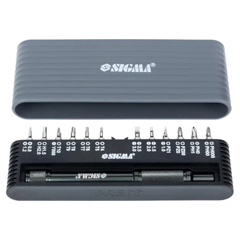 Отвертка-держатель бит Sigma 24 бит 1/4" CrV пластиковый кейс