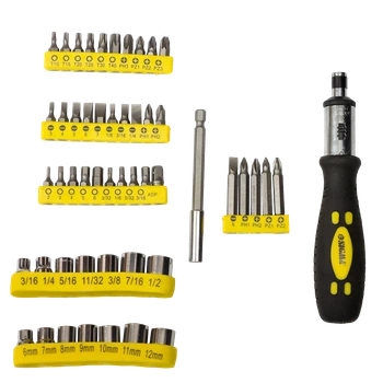 Отвёртка с реверсом Sigma 51шт CrV 22,5x37x3,5 см двухкомпонентная ручка