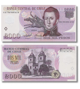 Банкнота 2000 песо Чилі 2004 рік Полімерна UNC