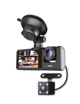 Відеореєстратор RIAS DVR S1 CarDvrCam Full HD на 3 камери Black