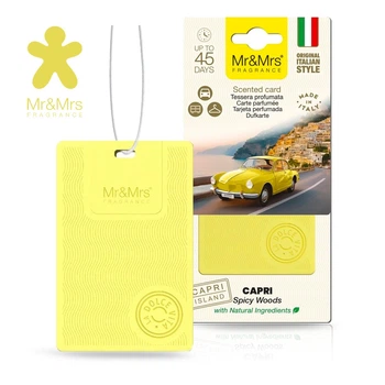 Автомобільний ароматизатор Mr&Mrs LA DOLCE VITA CARDS Yellow Capri (JLADVTES05LV00)
