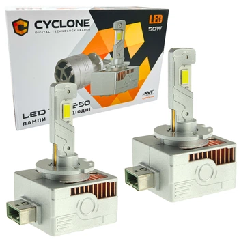 Лампа світлодіодна для фар Cyclone LED type 50 D3S 6000K 12000LM 2 шт комплект