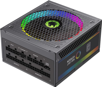 Блок живлення 1300Вт GameMax (80 Platinum, RGB Smart fan 140мм, fully modular OPP, OVP, UVP, OCP, OTP, SCP)