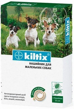 Нашийник Bayer Kiltix проти бліх та кліщів для собак, 35 см