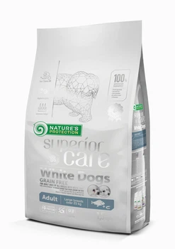 Nature's Protection Superior Care White Dogs Grain Free White Fish Adult Large Breeds Сухой беззерновой корм для взрослых собак