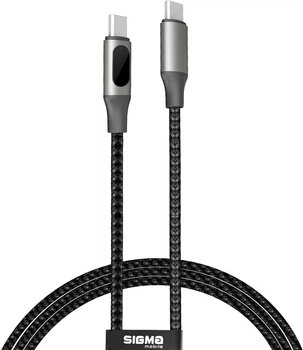 Кабель Sigma mobile X-power CC100D-1 Type-C/Type-C 1 м Black (4827798376119)