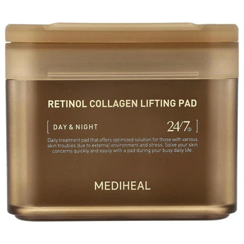 Тонер-педи для обличчя MEDIHEAL Retinol Collagen Lifting Pad 100 шт — ліфтинг-тонер-педи з ретинолом і колагеном для підвищення пр