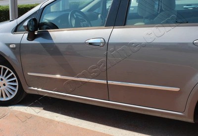 Накладки хромовані на молдинги дверей (4шт, нерж) Fiat Linea 2012-, OmsaLine 2526131