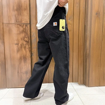 Чоловічі широкі джинси Carhartt чорні, вільний крій, Y2K стиль, преміальна якість. 32 (1027-781)