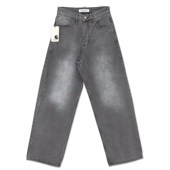 Чоловічі широкі джинси Carhartt темно-сірі з потертостями, вільний крій, Y2K стиль 33 (1027-780)