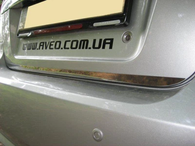 Накладка хромированная на кромку багажника Chevrolet Aveo Sd 2006-2011, Carmos, 6452912
