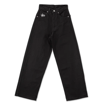 Чоловічі широкі джинси Stussy чорні, оверсайз, Y2K стиль, вулична мода 32 (1027-660)