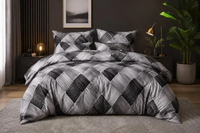 Комплект постельного белья "Gray texture" евро полиестер 200х220 см