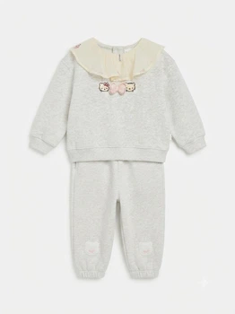 Дитячий костюм в сірому кольорі з малюнком Hello Kitty 80 см