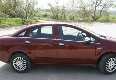 Накладки хромированные на стекла (нижние) (8шт) Fiat Linea 2007-, OmsaLine, 2508141