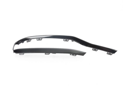 Молдинг решетки бампера BMW 3-Series F30/31 2016-2019, Sport, левый, черный, внешняя, AVTM, 51117396853, 181426921