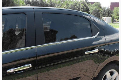 Накладки хромированные на стекла (нижние) (4шт) Citroen C-Elysee/Peugeot 301 2012-, Carmos, 6456989