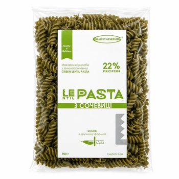 Макароны без глютена из зеленой чечевицы Pasta UA Healthy Generation 300 г