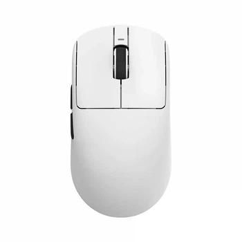 Геймерська акумуляторна бездротова (2,4G+Bluetooth) миша ATK R1 Nearlink PAW3395 SE, HiSilicon NearLink, Huano Blue V2, White/Білий (R1NW)