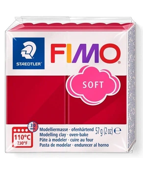 Полимерная глина Fimo Soft, 57 г., Вишневая, (8020-26)