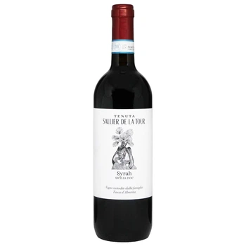 Вино Salisire Syrah червоне сухе 14.5% 0.75 л (Італія)