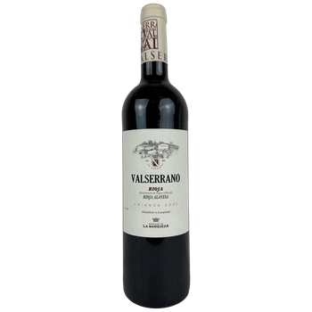 Вино Valserrano Crianza червоне сухе 14% 0.75 л (Іспанія)