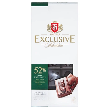 Шоколад TAI TAU EXCLUSIVE Темний 52% 100 г (Литва)
