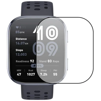 Полімерна плівка 3D для Xiaomi Amazfit Bip 6 анти-відбитки чорна