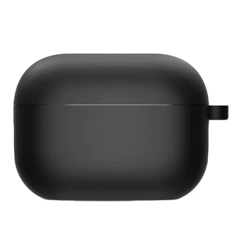 Силиконовый чехол для AirPods Pro 2/Pro эластичный черный микрофибра компактный