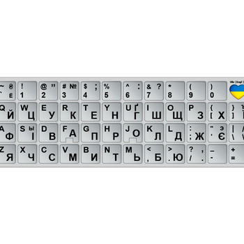 Наклейки для клавиатуры прозрачные UA RU ENG для ноутбука и компьютера удобное решение для печати на нескольких языках