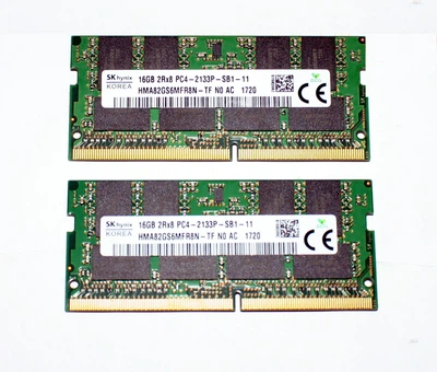 Комплект оперативной памяти для ноутбука SK hynix 32GB (2x16GB) DDR4 2133MHz SO-DIMM 2Rx8 (HMA82GS6MFR8N-TF)