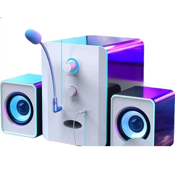 Колонки SADA S-201 компьютерные 2.1 USB с микрофоном и сабвуфером