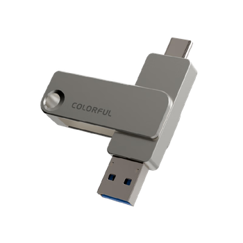 Барвистий флеш-накопичувач USB 3.2 Type-C на 256 ГБ з двома інтерфейсами, швидкість читання 220 МБ/с для ПК, телефону Android та системної інсталяції RVA01