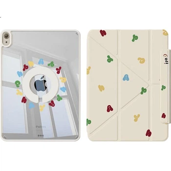 Чехол Zoyu для iPad 11, совместимый с чипом A16 2025 года, складной, двусторонний, с магнитным креплением, съемный, для 11-дюймового планшета - Alphabet Party