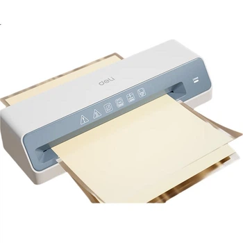 Ламінатор для фотографій Deli Laminator формату A4 для домашнього та офісного використання, ламінатор для зображень, ламінатор для плівки, ламінаційний прес з ламінувальними пакетами, не вакуумний пакувальний апарат, синій