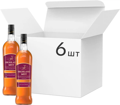 Упаковка віскі Highland Mist 1 л 40% х 6 шт (05016840849681)