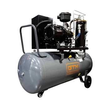 Компрессор высокого давления винтовой масляный GTM DLG5.5V/inv (200 л, 680 л/мин, 5.5 кВт, 380-400 В, инвертор)