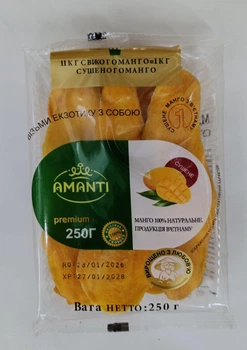 Манго AMANTI Premium натуральное сушеное 250 г