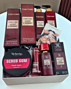 Подарунковий набір косметики No Brand в стилі Tom Ford Lost Cherry 5 в 1 ver.02