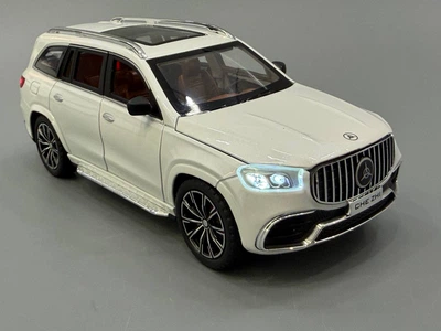 Машинка металлическая АвтоСвит Mercedes GLS 1:24 свет/звук Белая (AP-1848)