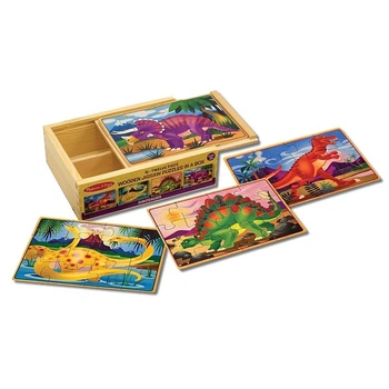 Набор из 4 пазлов в коробке "Динозавры" MelissaandDoug MD3791, 15х20 см