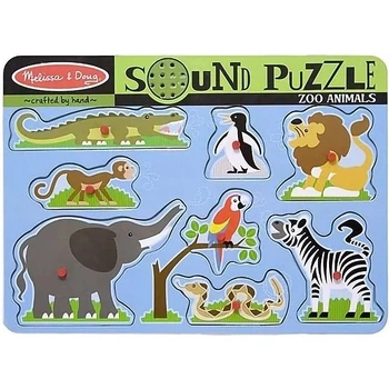Звуковой пазл "Зоопарк" MelissaandDoug MD727, 30х22х2,5 см