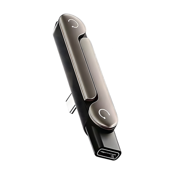 Адаптер перехідник USB Type-C на Type-C 240W зі складаною підставкою black